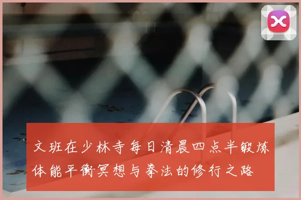 文班在少林寺每日清晨四点半锻炼体能平衡冥想与拳法的修行之路